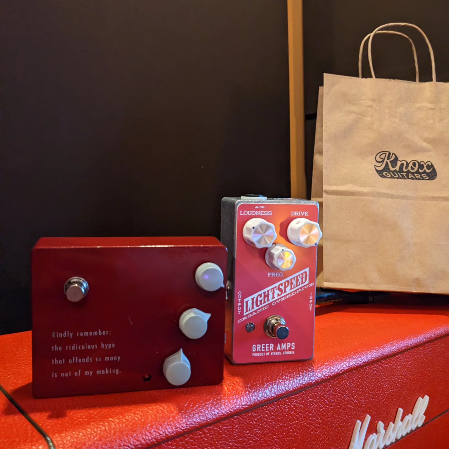 Picked up some great pedals from the best guitar store around @knoxguitars
If you're in the Knoxville/Nashville area, check it out. This place is killer and the owners are incredibly friendly.