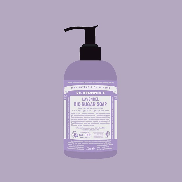 Dr. Bronner‘s Lavendel BIO Sugar Soap 💜 #iloveillustration #ilovegoodproducts #ilovegoodpackaging