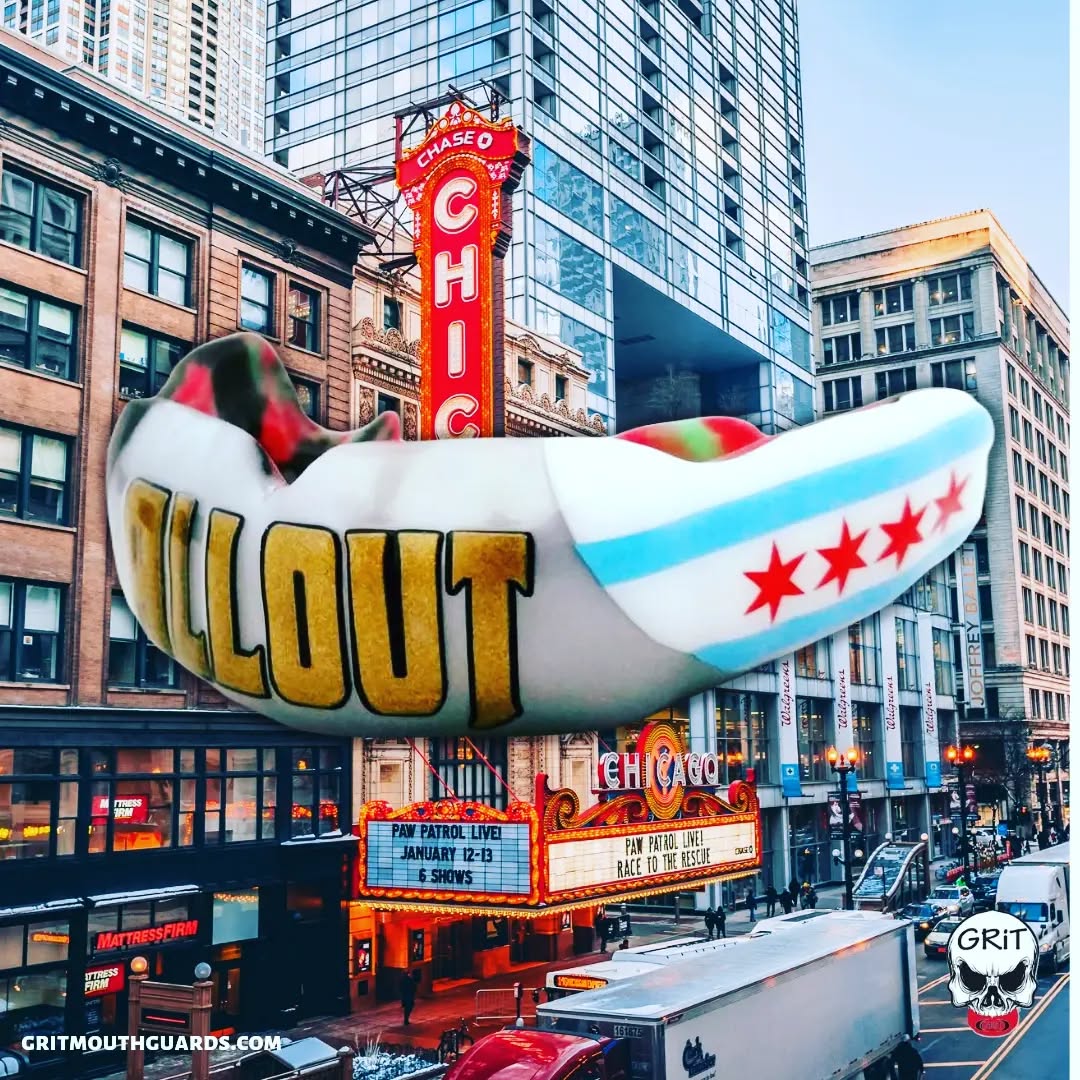 Chicago flag design? Yes, we can do that. This one's on a back side, but we also do a full Chicago flag design across the entire mouthguard. Got a different flag in mind? We can do that, too! www.gritmouthguards.com #gritmouthguards #mouthguard #chicagoflag #chicago #illinois #flags