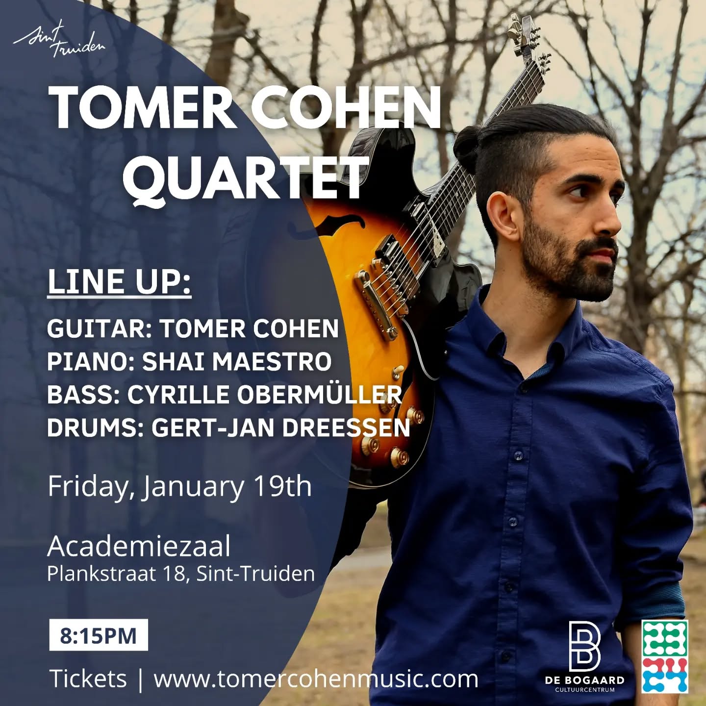 Sint-Truiden, Belgium 🇧🇪
We're presenting a special quartet in @ccdebogaard on January 19th.
With:
Piano: @shaimaestro
Bass: @cyrilleobermuller
Drums: @gertjandreessen
🎟️ Tickets available in my bio or website 🎟️