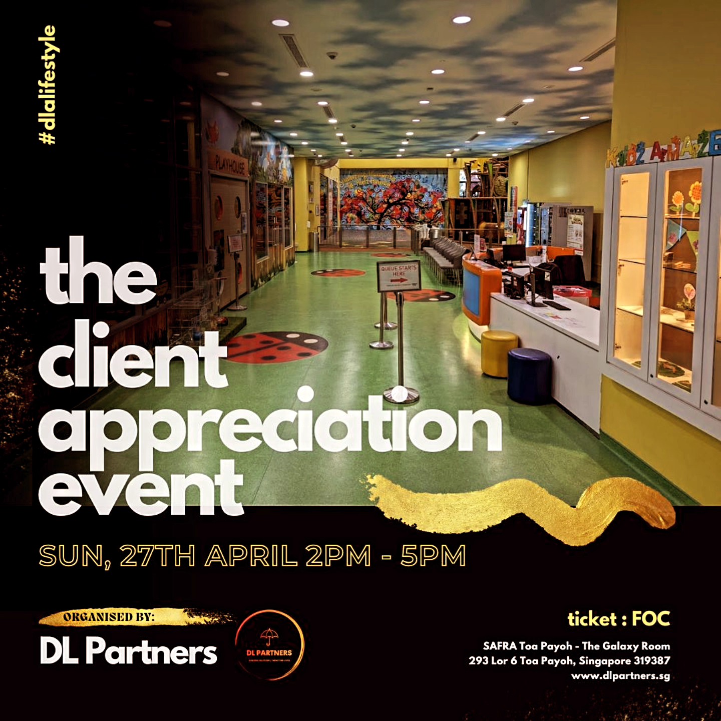 Mark your calendars!
We’re thrilled to invite you to our Client Appreciation Event—a day filled with fun, gratitude, and celebration!
📅 Date: Sunday, 27th April 2pm - 5pm
📍 Venue: SAFRA Toa Payoh - The Galaxy Room
🎟 Tickets: FREE!
Join us for an unforgettable time as we show our appreciation for your continuous support. Don’t miss out on the exciting activities we have in store! See you there!
#DLALifestyle #ClientAppreciation #ThankYou #DLPartners