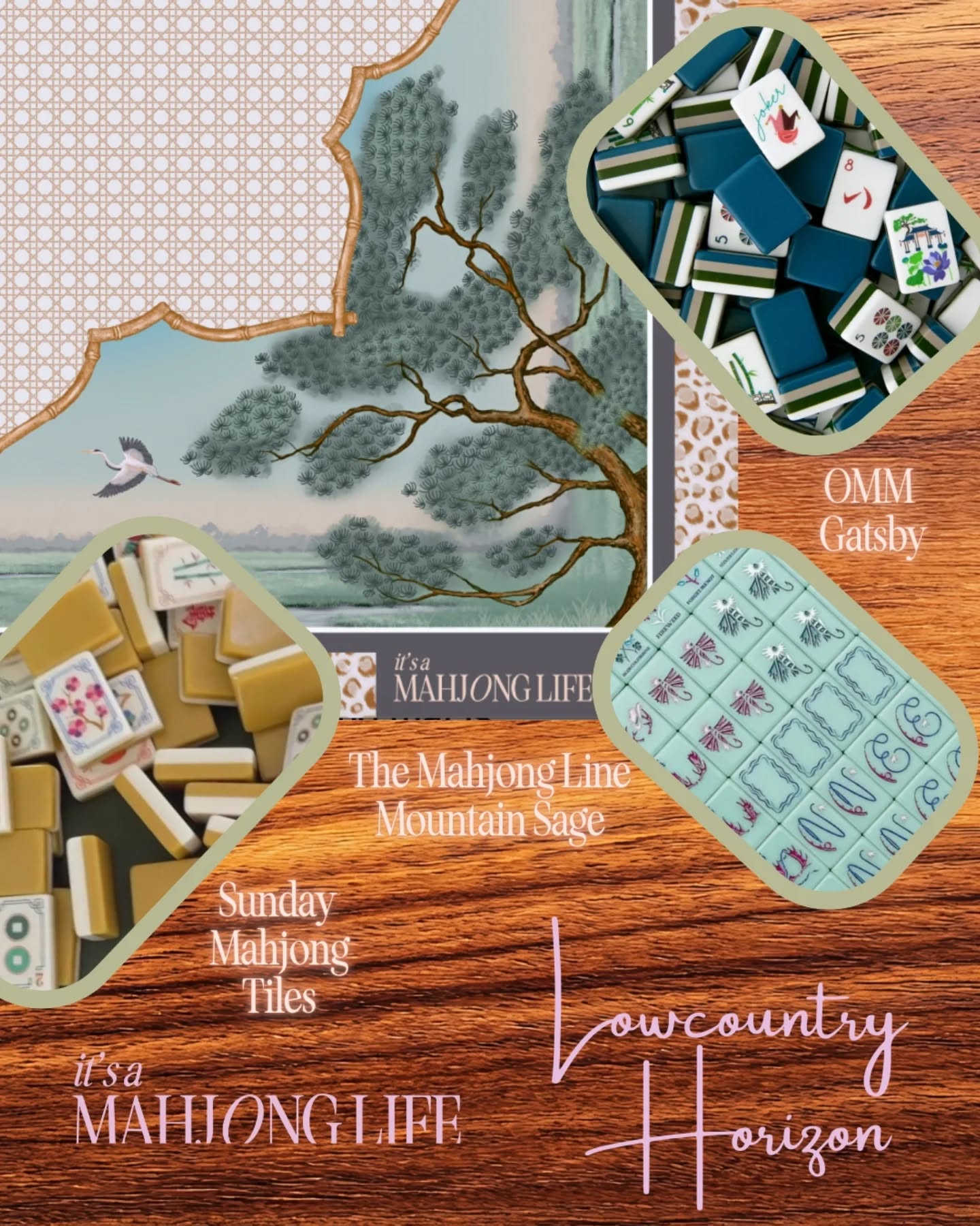 You asked for more Lowcountry Horizon Mahjong mat & tile pairings. I've got you! In this I've dropped OMM Gatsby, by request, & then I went rogue with two others that I think would look amazing - @sunday_mahjong & @themahjongline Total gorgeousness! What's your favorite combination? Share in the comments below.
If there are other pairings you'd like to see for this or any of our other mats. DM me and I'll see what I can do. 😀
#mahjong #mahjongmat