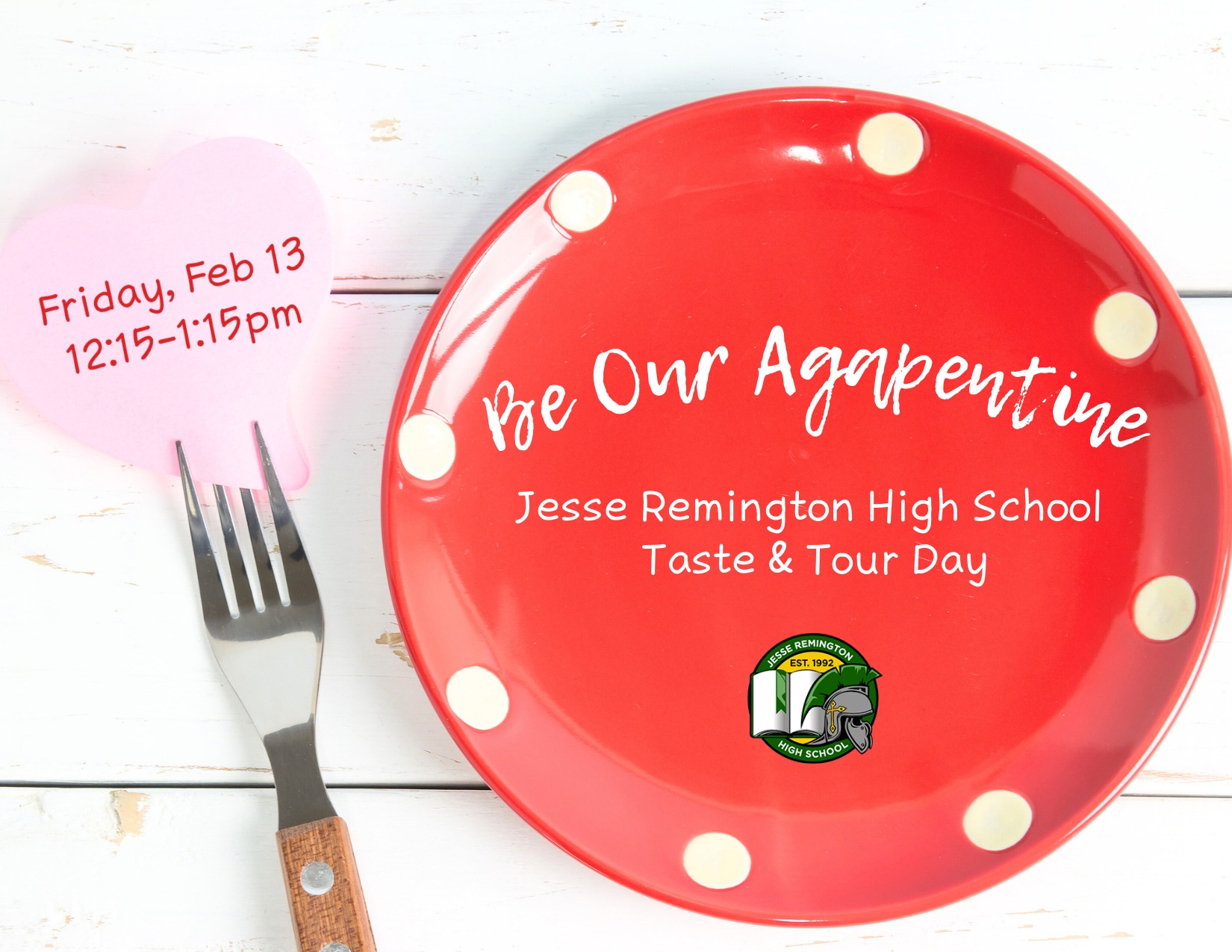 Be our Agapentine ❤️ Join us for lunch, community, and a taste of what makes JRHS special.
Register at www.jrhs.org/agape-lunch.
