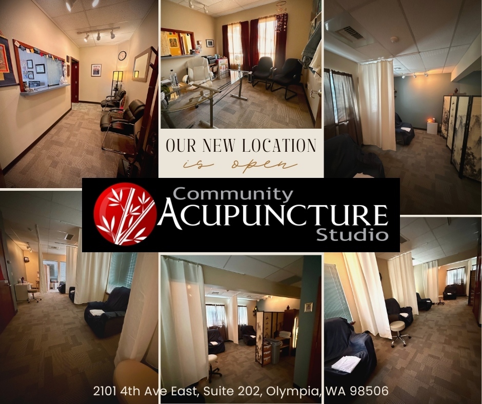 We've moved into a new space and are excited to welcome new and return patients in for professional and affordable acupuncture treatments. You can find us at 2101 4th Ave East, Suite 202, Olympia, WA 98506. It's just past Eastside Big Tom's on the right. Call (360)943-6730 or Book Online www.cas-olympia.com