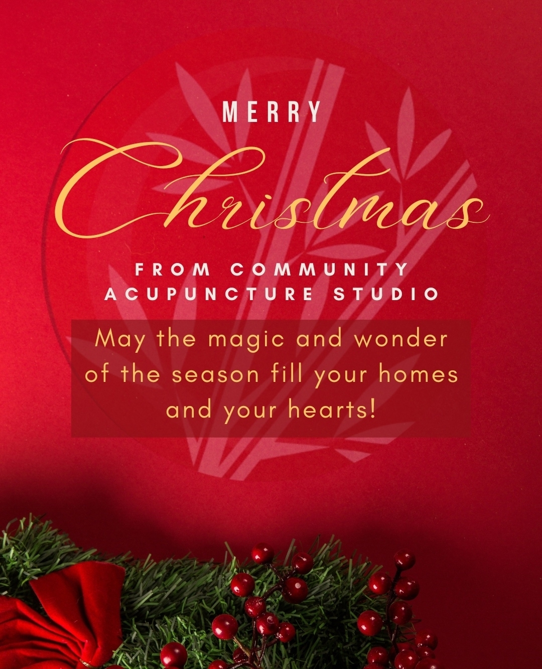 Merry Christmas to you and yours!! May the magic and wonder of the season fill your homes and your hearts! Warm wishes for peace and love now and in the coming year.