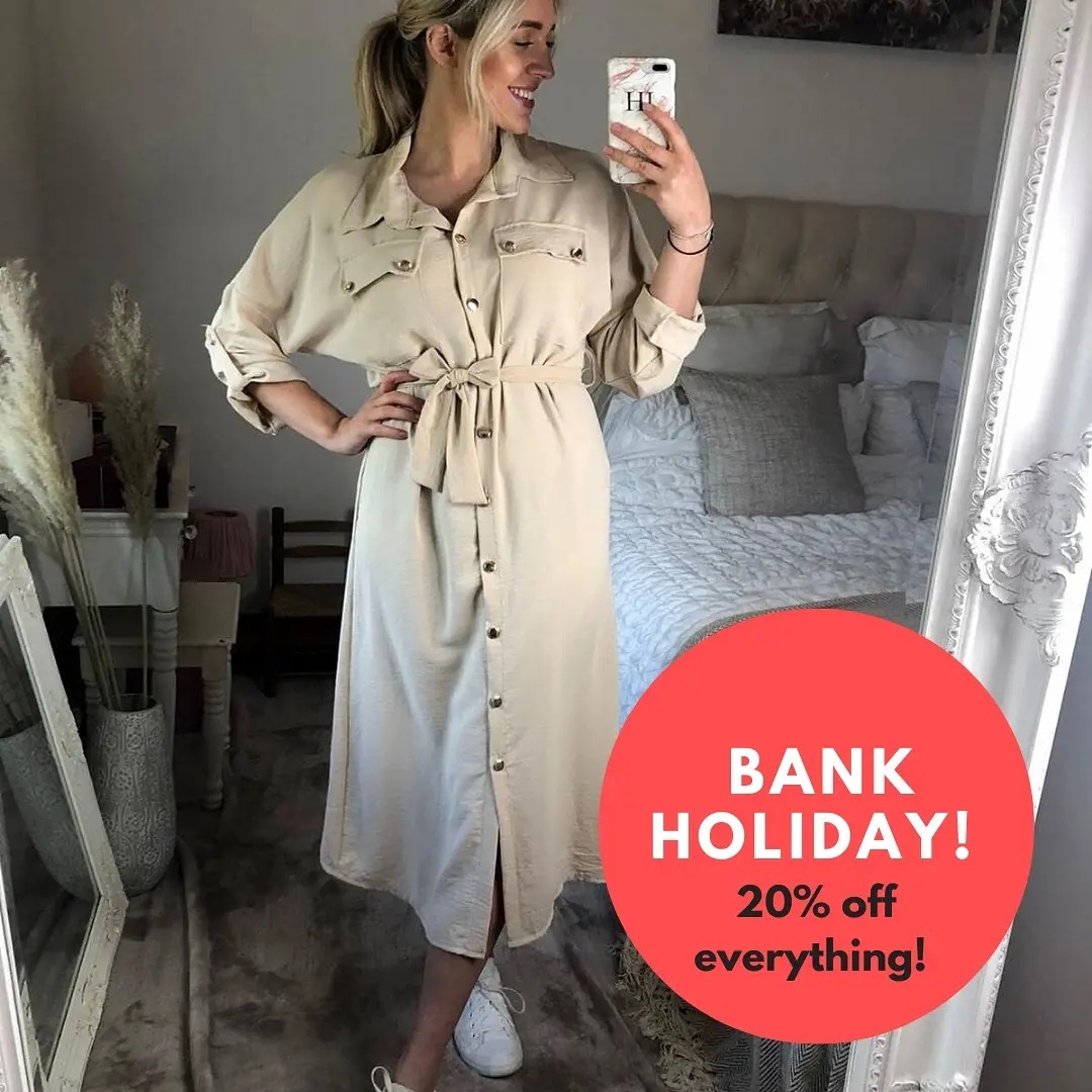 Happy bank holiday! π
Here's 20% off everything to celebrate! Just add BANKHOLIDAY in the coupon code box when you checkout!
Have a lovely day!
BB xxπ
#bankholiday #bankholidayweekend #treatyourself #boutiquesale #boutiqueclothing #womansclothing #shopindependentuk #shoplocal #supportsmallbusiness #π