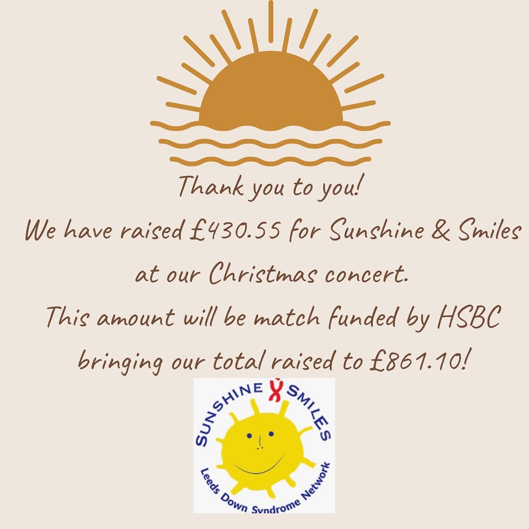 A massive thank you to all our families who supported our Christmas Concert!🎄
This will be match funded in January 2025 as we have exceeded our 2024 budget for matched funding with this huge total raised 🥹
However if you or anyone you know works for a company who does matched funding please send us a message! It would be much appreciated & goes towards making a huge impact for those that @sunshineandsmilez support ❤️