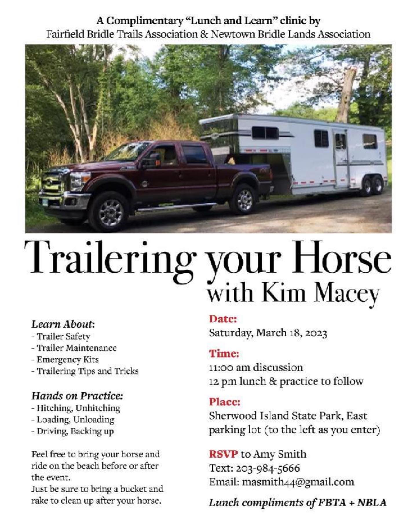 Synergy!!!! Two of your favorite Bridle Associations are collaborating on one fantastic event. Come join us for a lunch and learn at the beach March 18th. See you there!
#NBLA #lunchandlearn #PreserveOpenSpace