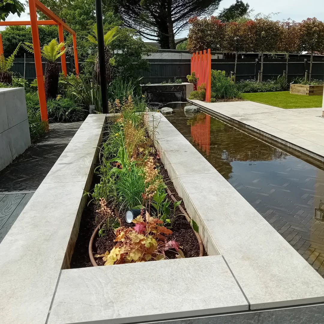 Updated sun-loving raised border...for when the sun actually comes out.