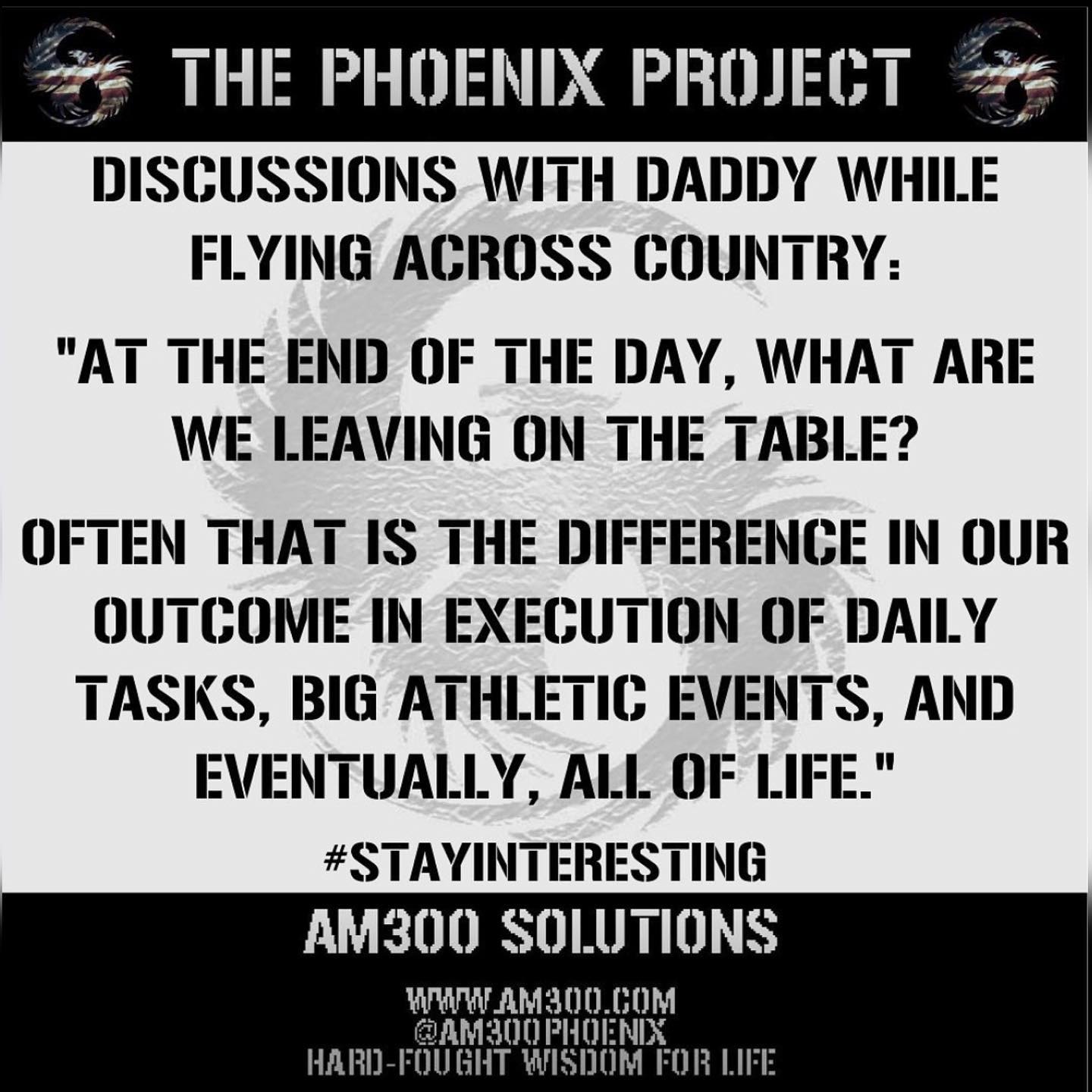 From an episode of searching for “Hard-fought Wisdom” while delayed at the airport with daddy.
🤦🏻♂️
“What are you leaving on the table in the tasks in life big or small… or making a conscious effort daily not to?”
🐎
Some how this conversation started with explaining to my daughters the importance of not leaving a piece of trash behind at the airpot Then went, perhaps, to the “extreme”.
🤷🏻♂️
Three house later we ended the discussion and life lesson with, “What are you doing to make sure nothing is ‘left’ at the end of the day?
👊
Of good news, the piece of trash was picked up at the end. Don’t quite know how to measure the return on investment there.
🦄
#ExcellenceoverSuccess
🇺🇸
#stayinteresting