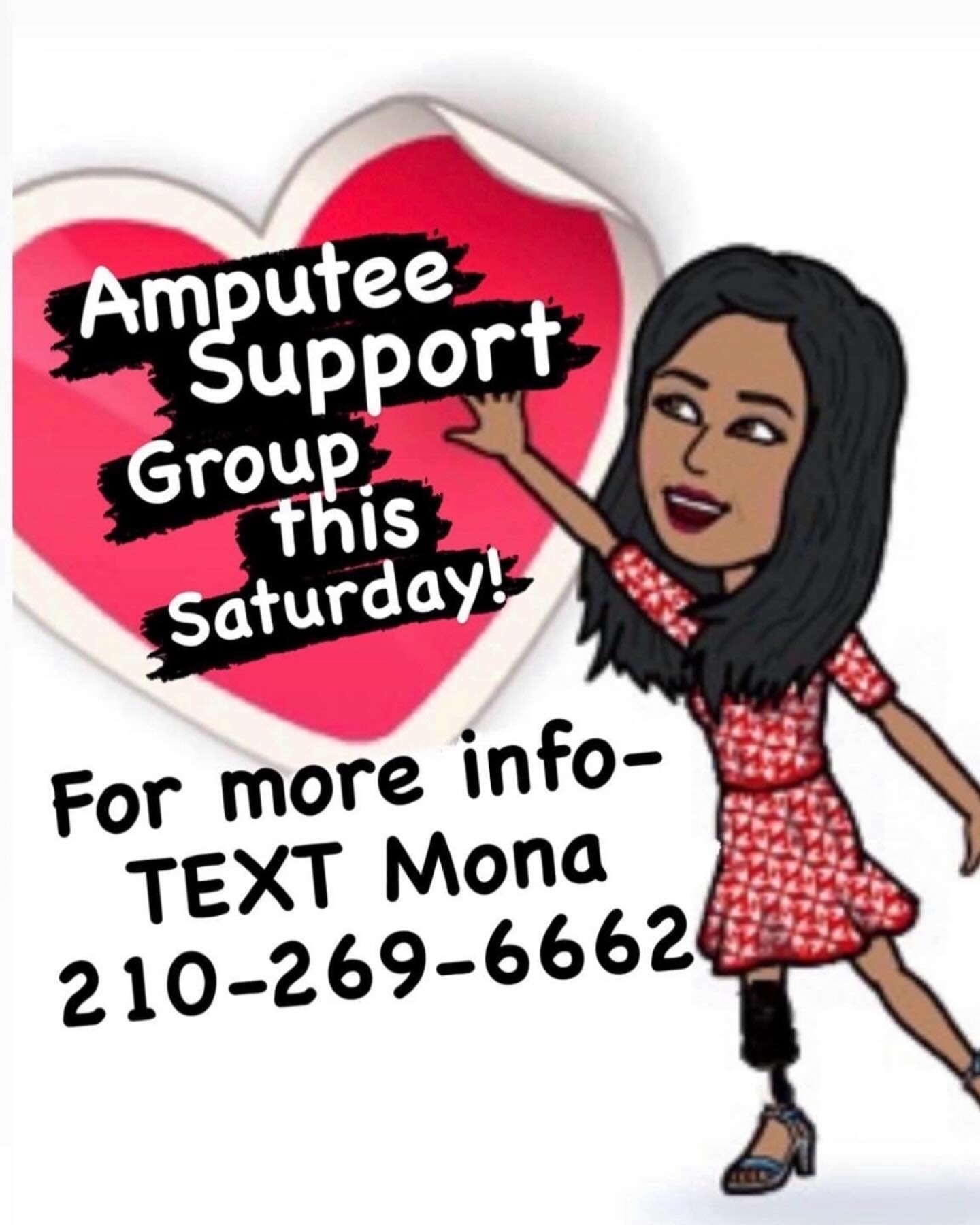 If you’re an amputee in the San Antonio area, we’d love to see you this Saturday! Any questions, please text Mona at (210) 269-6662 🧡🧡🧡🧡
