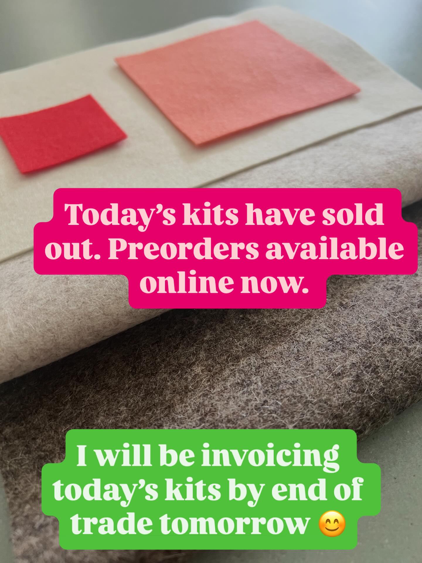 Thank you everyone that ordered kits today for Harnie the Hen. I will have them completed today and invoiced by the end of tomorrow. I have lots of felt coming from Australia later this week. So if you would like to preorder a kit the link is below. Thai you all so much for the support. I really appreciate it. www.stitchmakers.co.nz/product-page/100-wool-felt-for-harnie-the-hen