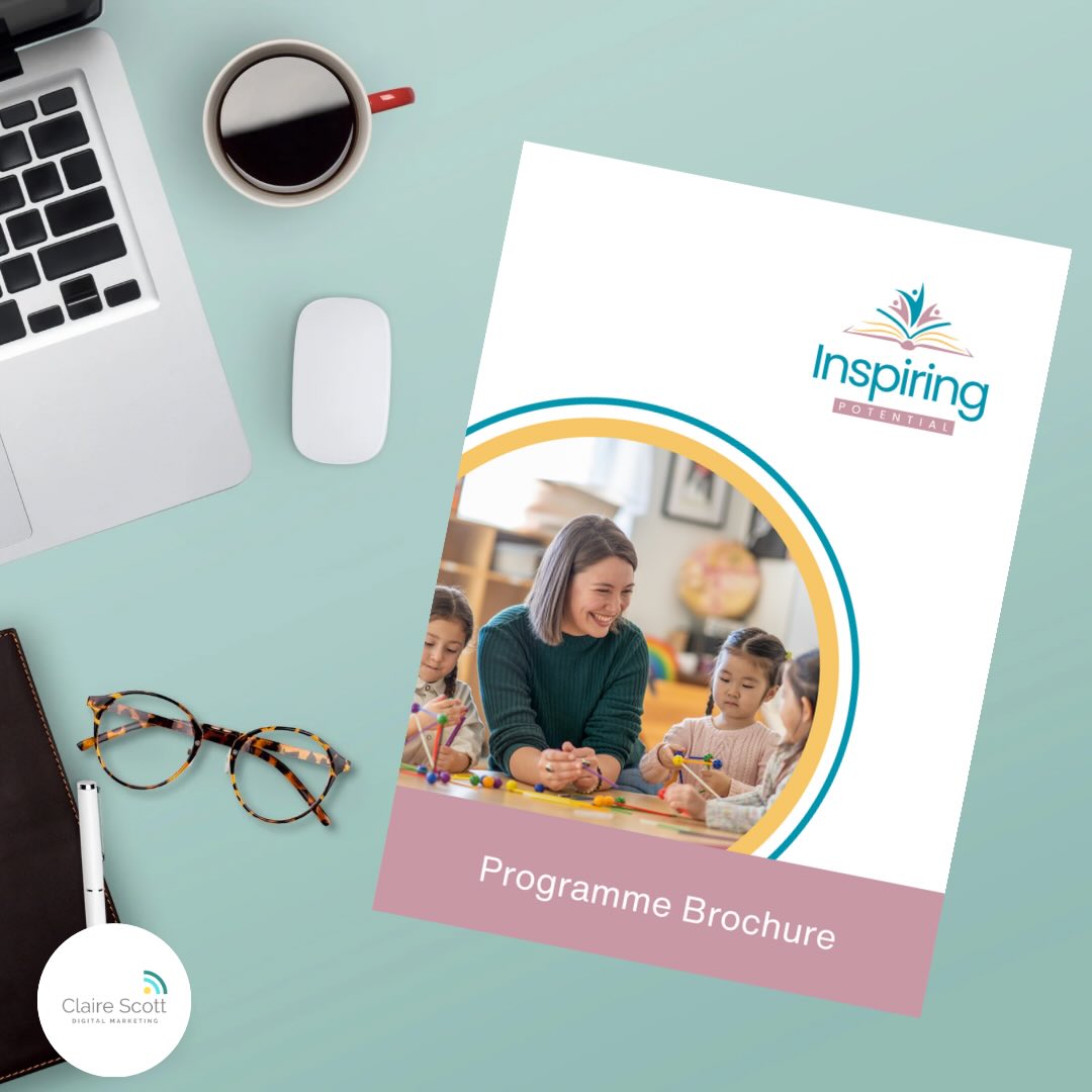 Did you know I do more than just websites…? 🙌
I also support small businesses with their digital and online presence through graphic design, and here is a recent project I worked on with Becky.
She was seeking a professional brochure to help promote and share information about her early years training business Inspiring Potential (fun fact: EY was where I spent over a decade working myself!)
My job was to take the written information she had and lay it out across the PDF in a clear and engaging way, using her branding colours and selecting suitable photographs to support it all 👌
She can also email this to potential clients too, so it’s a doubly effective way to market herself 👏
If you like what you see and think you could do with something like this, drop me a DM and let’s chat ☺️