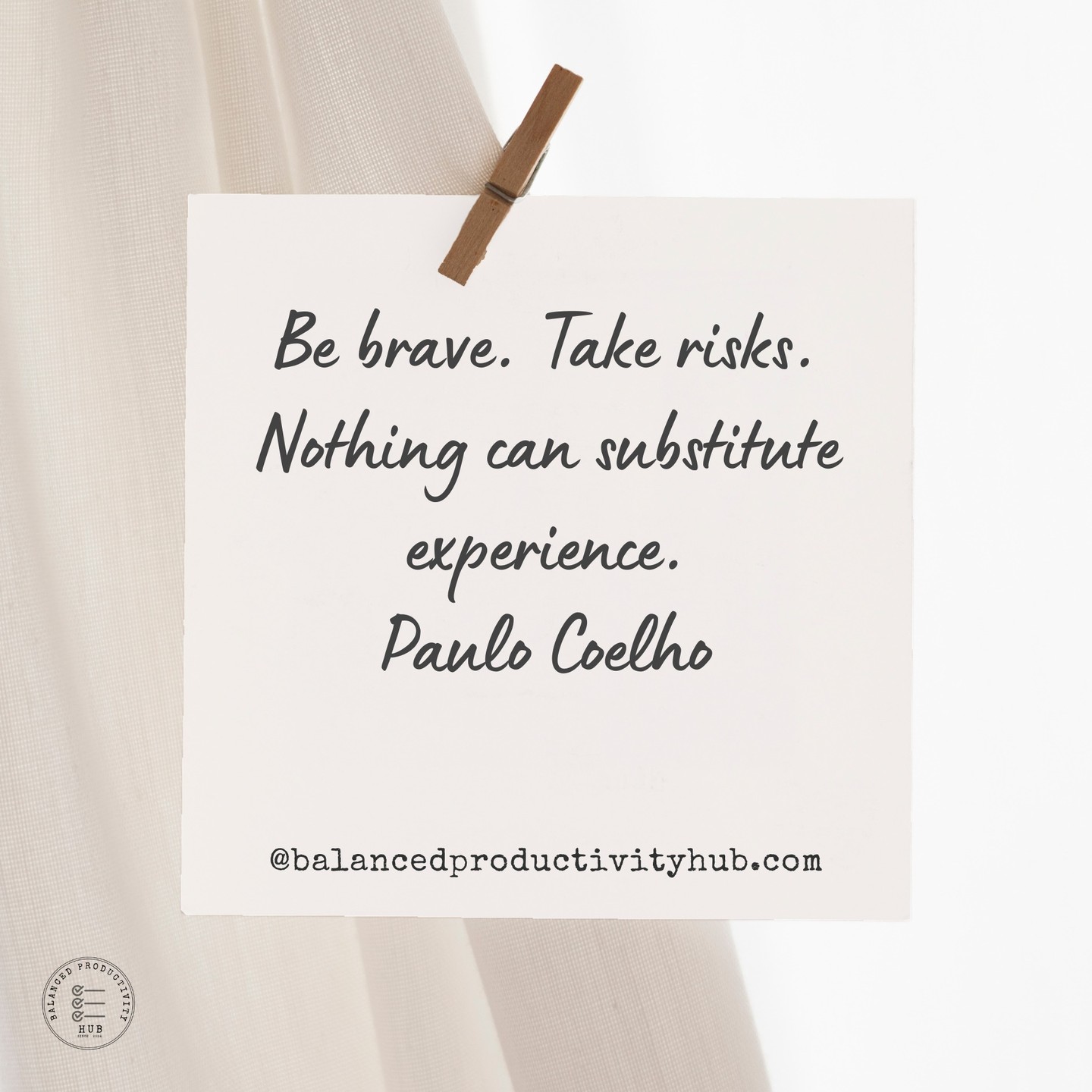 "Be brave. Take risks. Nothing can substitute experience." - Paulo Coelho âš
Stepping outside your comfort zone can be daunting, but it's often where the greatest growth and learning occur. Don't let fear hold you back from pursuing your dreams and embracing new opportunities.
Here are a few ways to cultivate courage and embrace risk-taking:
* **Start small:** Begin with small, manageable risks to build your confidence.
* **Reframe fear:** View fear as a signal that you're stretching yourself and growing.
* **Focus on the potential rewards:** What positive outcomes could result from taking this risk?
* **Learn from setbacks:** View challenges as opportunities for learning and growth.
* **Surround yourself with support:** Connect with people who encourage and inspire you.
What risks are you considering taking? Share your thoughts in the comments below! đ
#bravery #risktaking #growthmindset #inspiration #motivation #personaldevelopment #balancedproductivity #thebalancedproductivityhub