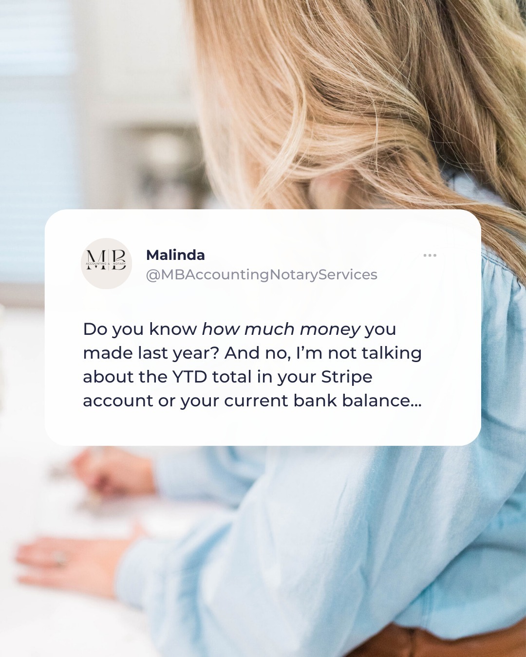 I'm talking about *exactly* how much your business took home in earnings! 💸
If you don't know your profit for 2024 at this point, how can you expect to make changes to achieve your 2025 goals?!
If you want to GROW your numbers, you need to KNOW your numbers...
When you have a great bookkeeper, you'll unlock insights that go way beyond just your profit.
You'll be able to identify areas of overspending, areas of opportunity, and ways that you can make meaningful changes within your business!
Ready to grow in 2025? It starts with monthly bookkeeping! 📚
#VirtualBookkeeping #RemoteBookkeeper #BookkeepingPro #Bookkeeper #BookkeepingTips #Accounting #Bookkeeping #CloudBookkeeping #BusinessOwner #EntrepreneurLife #Entrepreneurship #SmallBiz #TaxTips #SmallBusinessBookkeeper #JohnsonCitybookkeeper #JohnsonCityaccountant #Tennesseebookkeeper #TNaccountant #mbaccountingnotaryservices