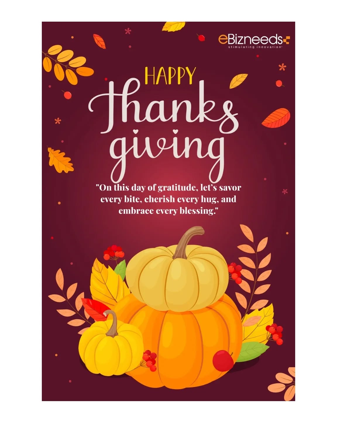 This Thanksgiving, we're thankful for the oppurtunity to bring your app ideas to life. We couldn't do it without our incredible team and supportive clients. Happy thanksgiving!
.
.
.
.
.
#thanksgiving #happythanksgivng #ebizneeds #thankful
#thanksgiving2024 #grateful #corporatelife #funcorporateevents