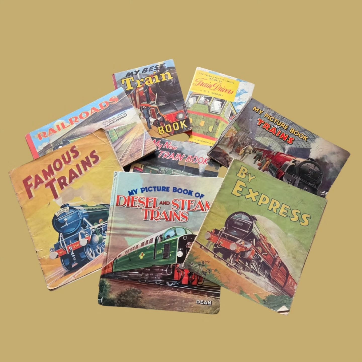 https://www.objetdart-stuff.co.uk/product-page/vintage-children-s-train-books-collection-1950s-1960s-railway-picture-books #objetdart #stufftoyouandme