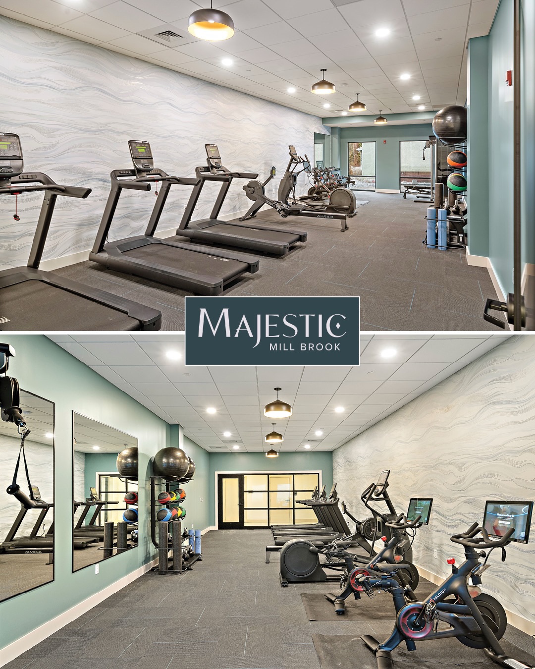 Stay on top of your gym goals without leaving the comfort of your home by utilizing Majestic Mill Brook’s community fitness center! 🏋🏻♀️🏋🏾
✨Peloton bikes
✨Tredmills
✨Ellipticals
✨Power rack
✨Free weights
✨Rollers
✨and more!
Contact us today to join this BRAND NEW community📲 781-570-9007
Link in bio for official website!
.
.
.
.
#communityfitnesscenter #communityamenities #arlingtonliving #fitnesscenter