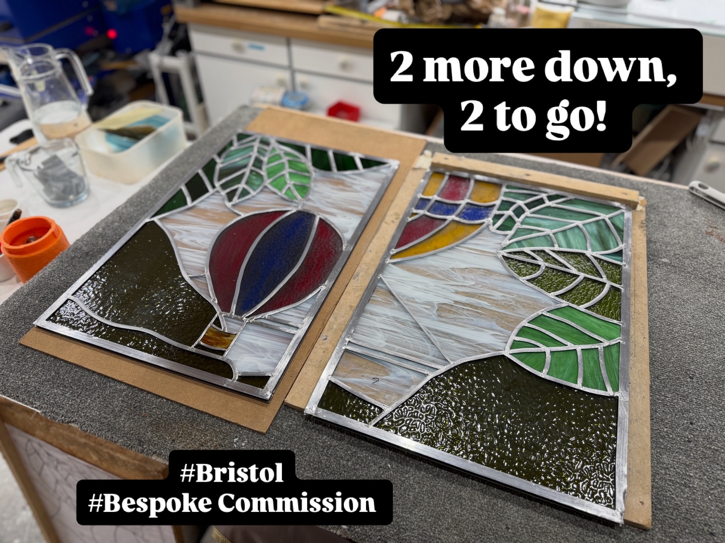 Really excited to see this finally coming together as one large cohesive project! Itās really going to have impact! š
The three top panels that go above the porch door are now complete other than the lead needing āblackening upā and polishing, and then itās just the two door side lights to assemble now and then I can pop them in the car and go on a 500mile round trip to deliver them to their new home!!
#leadedglasswindow #GlassArtist #bespokedesign #bespoke #commission
@visitbristol @bristolballoon @avongorgebristolhotel @heritagecrafts @edenvalleyartisticnetwork @visitkeswick @arts_cumbria @cumbrialifemag @artsandcraftsinkeswick @the_makers_mill @hare_hill_barn @make_it_at_market @rheged_centre