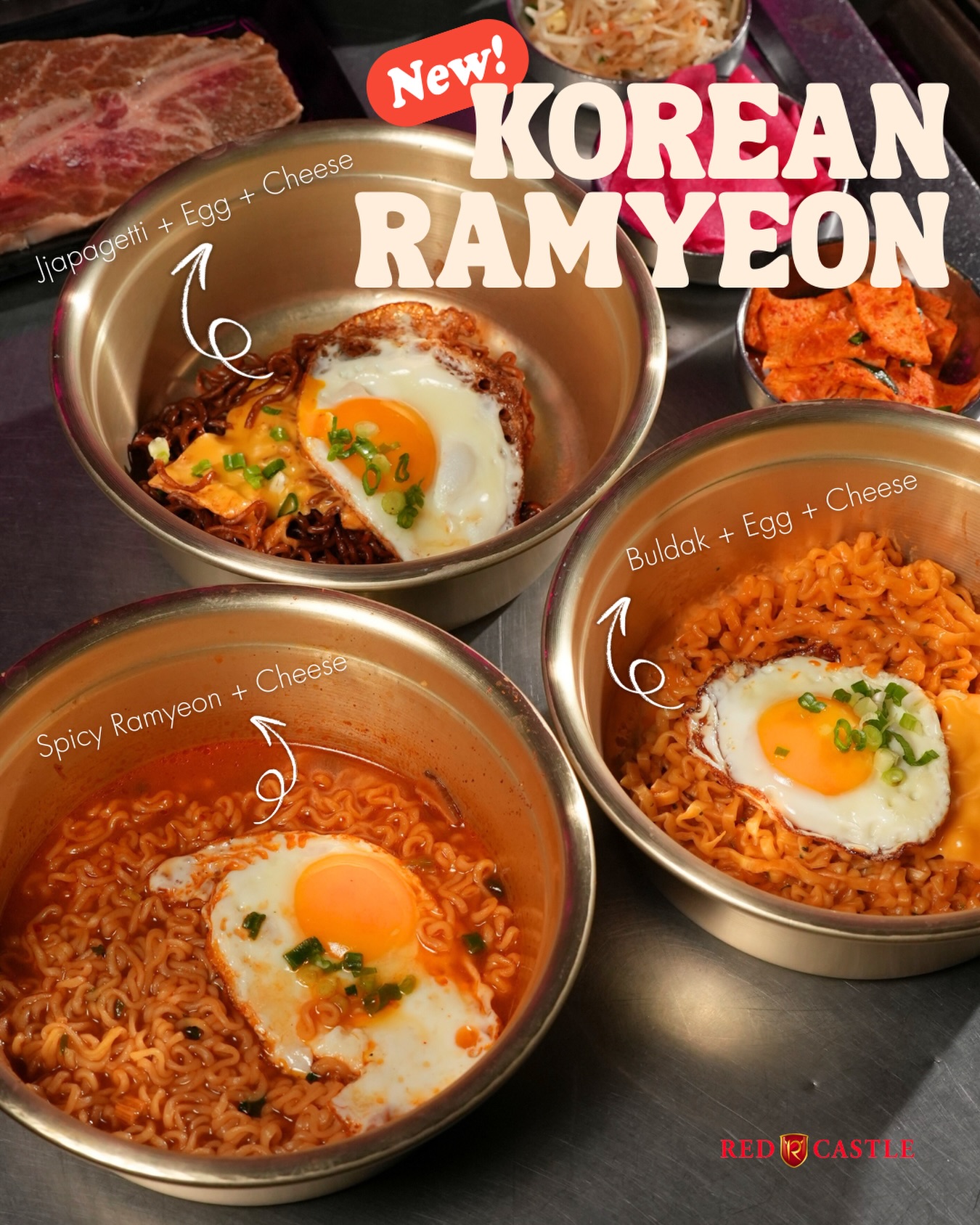 New Korean Ramyeon is now on the menu at Red Castle KBBQ.
Choose your favorite style
Japaghetti with egg and cheese
Buldak with egg and cheese
Spicy ramyeon with egg
Each bowl is cooked fresh and finished with a perfectly runny egg that melts into the noodles. It is rich comforting and hits just right after Korean BBQ.
Red Castle KBBQ
8303 W Garden Grove Blvd, Garden Grove, CA 92844
(714) 636-9292
#redcastlekbbq #koreanramyeon #koreanbbq #garden grove #creativeinsidemarketing