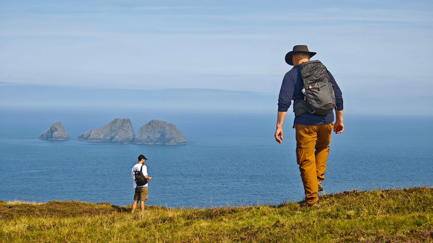 Today, we took a break from the saddle to do the Carrowteuge Clifftop walk on the Wild Atlantic Way in Ireland.
