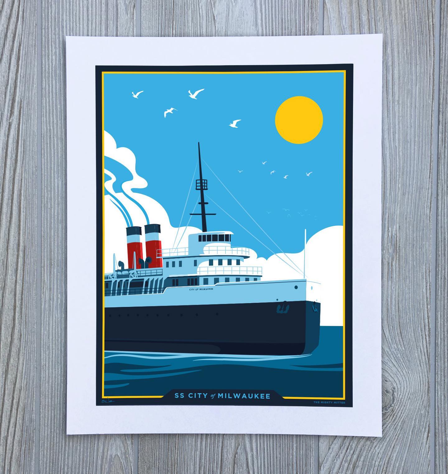Do you know what the three most exciting sounds in the world are? Anchor chains, airplane motors, and train whistles!
The first of hopefully many pretty drawings of pretty boats 😊
I grew up looking at this one in Elberta, but you can now see it (and board it!) in Manistee. FUN.