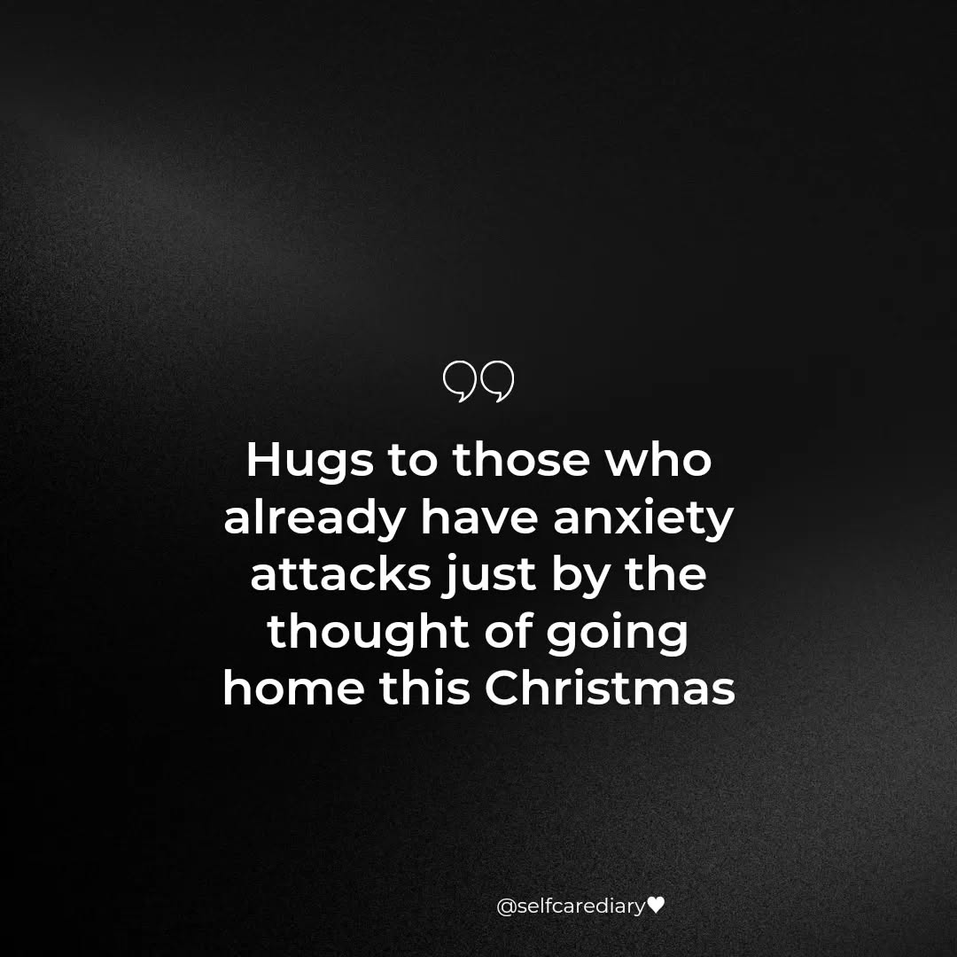I saw this comment and decided to share with you guys since I completely relate. Sending love and hugs to each one of you going through anxiety especially on this holiday season❤️