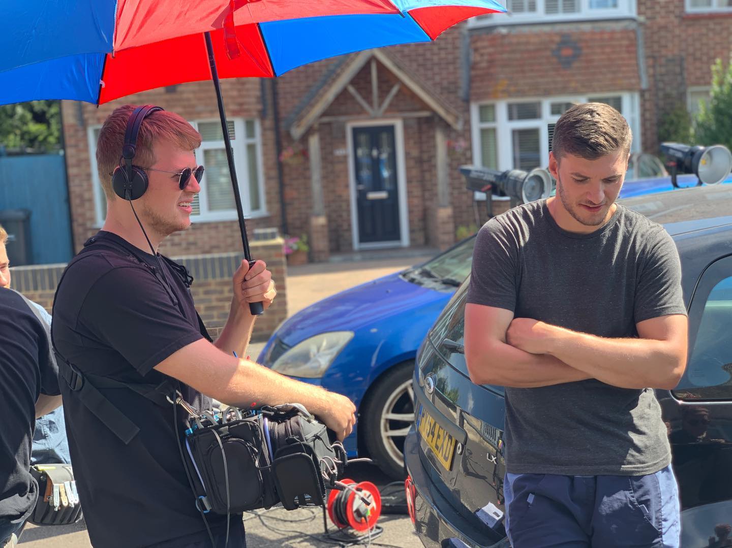 Sound Recordist Ollie West & Director of Photography Stephen Ancell #falklandsquare #film #crew