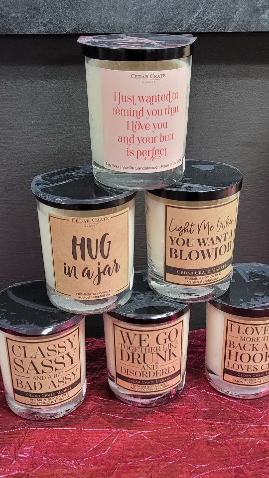 NEW CANDLE DROP!🕯Just in time for Valentine's Day!💕 Cedar Crate Market is a Minnesota company with a big personality, and we love their witty, hand poured, 100% soy wax candles! Check them out on our candles page, or swing into the shop for a sniff.
https://www.flowerchildfloral.love/candles