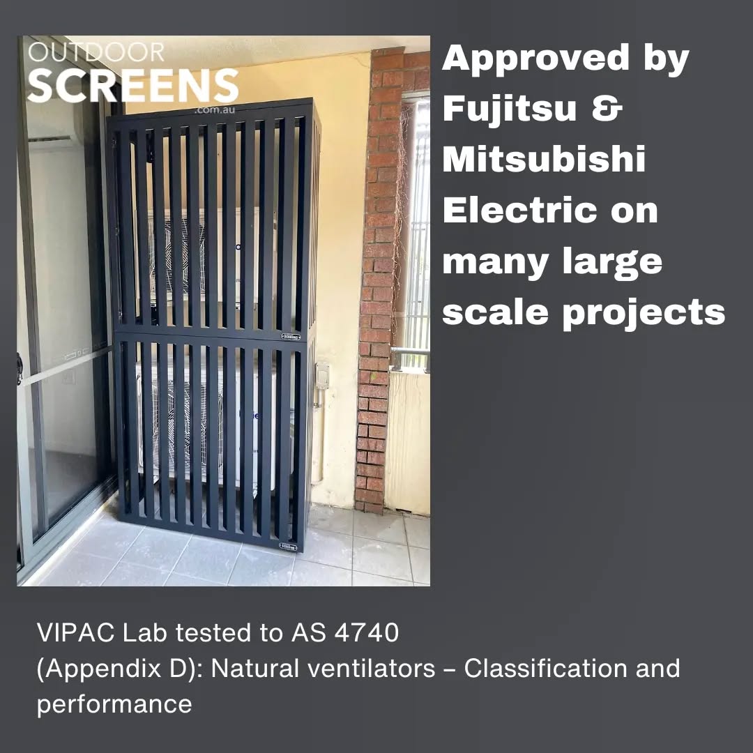 ποΈ Elevate Your Project with Capri Vertical Louvred Air Conditioner Covers ποΈ
Safety βοΈ Aesthetics βοΈ Compliance βοΈ
The Capri Air Conditioner Cover features vertical louvres meeting swimming pool barrier provisions under AS 1926.1-2012. Since our vertical louvre range launched in 2018, building inspectors consistently issue our customers with regulation 126 certificates of compliance for condensers installed on balconies.
π¨ Optimal Air Circulation: VIPAC Lab tested to AS 4740 (Appendix D): Natural ventilators β Classification and performance. Approved on many large-scale projects by Mitsubishi Electric and Fujitsu.
Other features include:
- Rotatable: Flexibility to change louvre direction.
- Stackable: Customise height by stacking.
- Wall Mountable: Meet council requirements to conceal condensers.
- Ready-made with quick delivery Australia-wide.
- Durable: Rust-resistant for coastal environments.
- Easy Installation: Hinged sides for hassle-free setup.
- Maintenance Access: Convenient keyholes for easy removal.
Enhance your project today with Capri Air Conditioner Covers. Elevate aesthetics, ensure safety, and comply with regulations effortlessly! π‘β¨ #AirConditionerCover #Construction #Architects #ProjectManagers #BalconySafety #Sydney #Melbourne #HighRiseConstruction #Heatpumps #BalconyDecor #CouncilApproval #BuildingSurveyor #SafetyApproval #ClimbingHazard #CondenserCover #ACCondenserCover #CondenserEnclosure