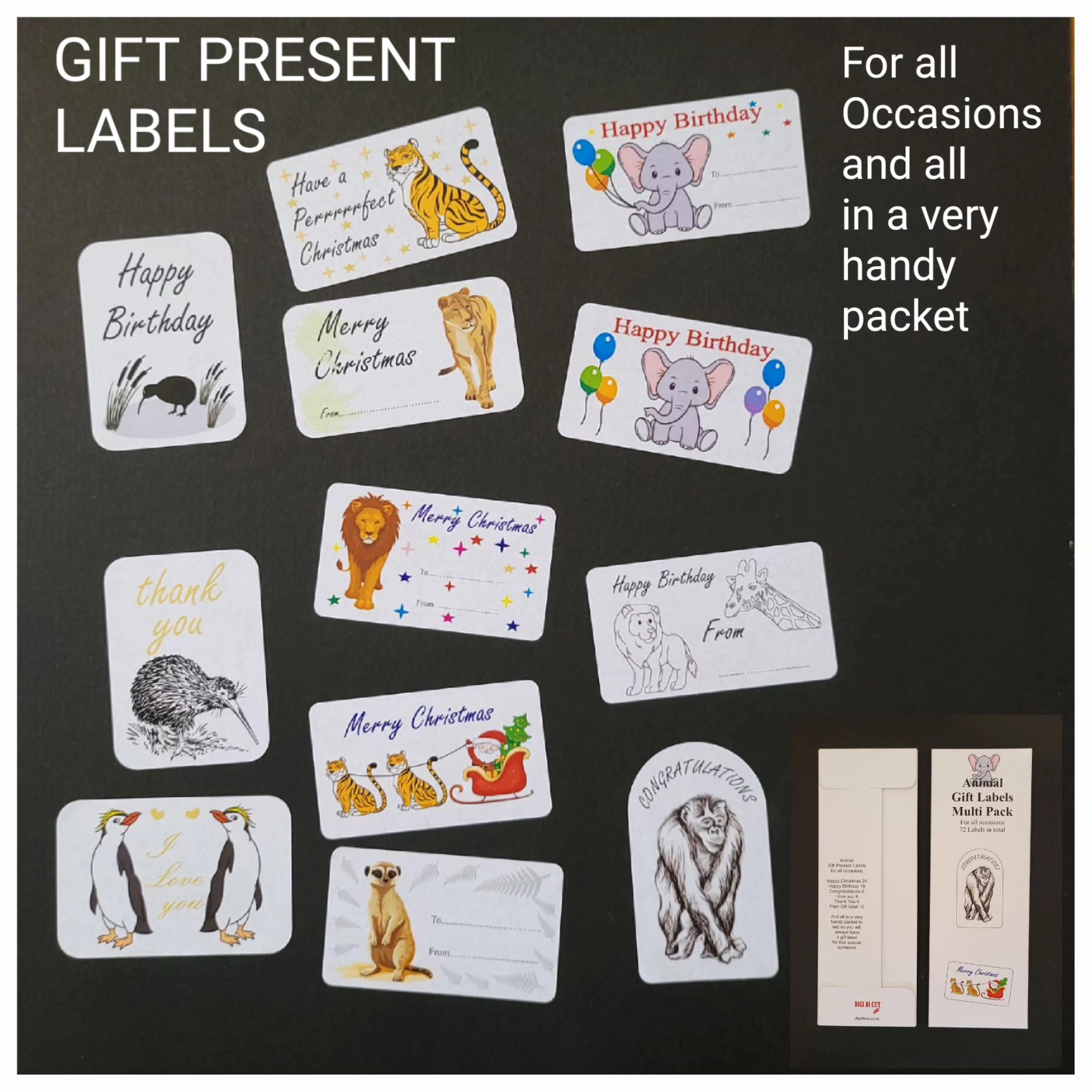 These gift stickers are $7.00 a packet, and there are more types available, so please visit our website on www.digidicut.co.nz