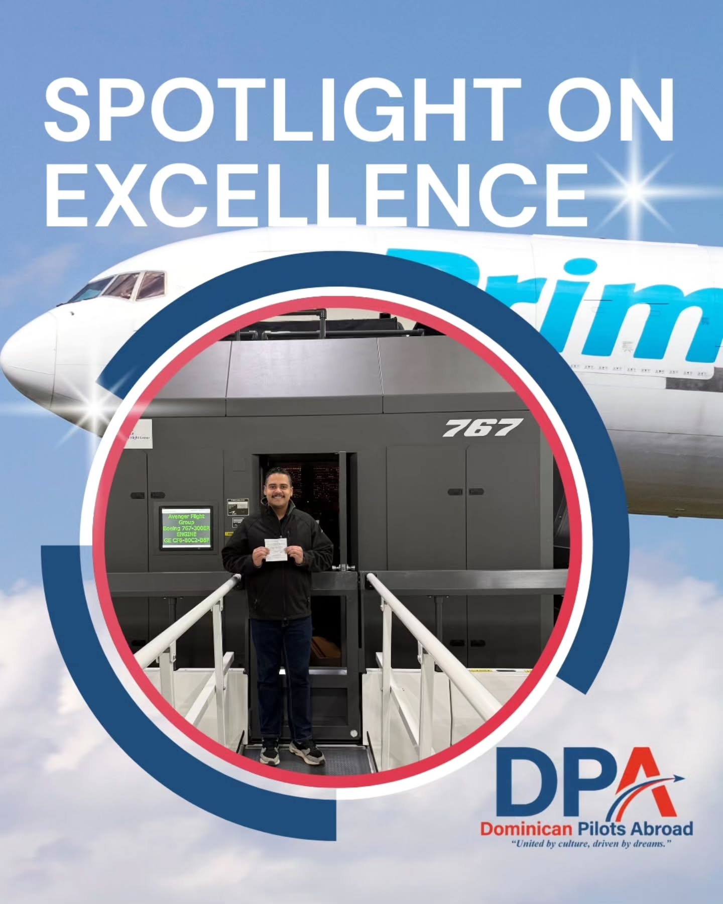 ✈️🇩🇴 Congratulations to Eric Santos! 🇩🇴✈️
Wishing you continued success as First Officer on the Boeing 767.
Proud to see our community reaching new heights — blue skies and safe flights! 💪🌍
#DominicanPilotsAbroad #DPA #B767 #FirstOfficer #DominicanExcellence
