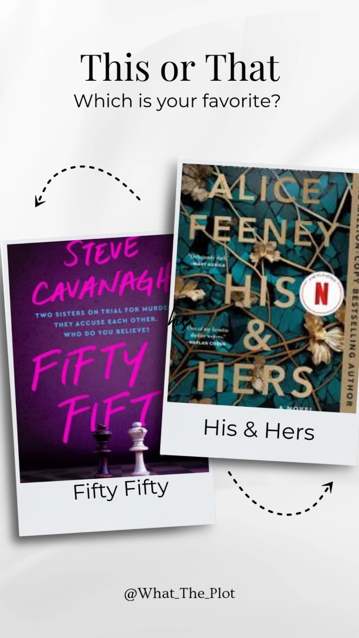 Two thrillers. One choice. 👀📚
THIS or THAT?
🖤 Fifty Fifty
🖤 His & Hers
I’m honestly 50/50 and need you to break the tie👇
Comment FIFTY FIFTY or HIS & HERS — which one are you choosing?
Andrea — I’m calling on you to decide for us 😅⬇️
✨ Help me out: like + save this post and share it with your most opinionated reader friend.
#thisorthat #bookstagram #thrillerreads #psychologicalthriller #mysterybooks #booktok #readingcommunity #tbr #whatshouldireadnext #bookrecommendations #twistybooks #unputdownable #currentread #what_the_plot