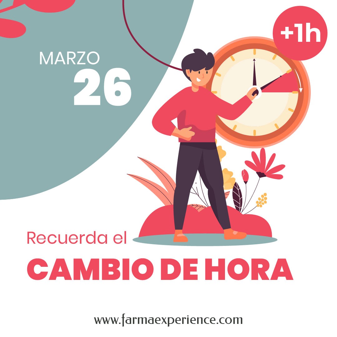 Mañana cambiamos de hora, a las 2 serán las 3am. Algunos consejos para llevar mejor el cambio de hora:
- Realiza un ajuste del horario en el momento de irte a descansar: Una buena idea es comer algo ligero en lugar de comida pesada que no te permita una fácil digestión.
- Evita el descanso o tomar una siesta durante el día: Esto contribuirá a que duermas de una forma placentera durante la noche y que no te afecte el cambio de horario.
- Evitar realizar actividades que resulten estimulantes: Un ejemplo de ello es permanecer mucho tiempo frente al televisor o el móvil, en su lugar, puedes disfrutar de una buena lectura o escuchar música suave.
#Farmaexperience #Cuidadeti #madrid #salud #farmacia #CambiodeHoraenEuropa #horariodeverano