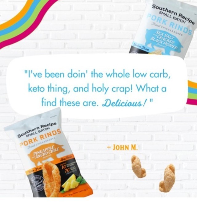 You heard it from John! Our #PorkRinds are the PERFECT snack!
High #protein, #lowcarb, packed with 7g of #collagen, and, of course. #BOLD flavors. Ready to crunch like a pro?
Find us near you: #LinkInBio