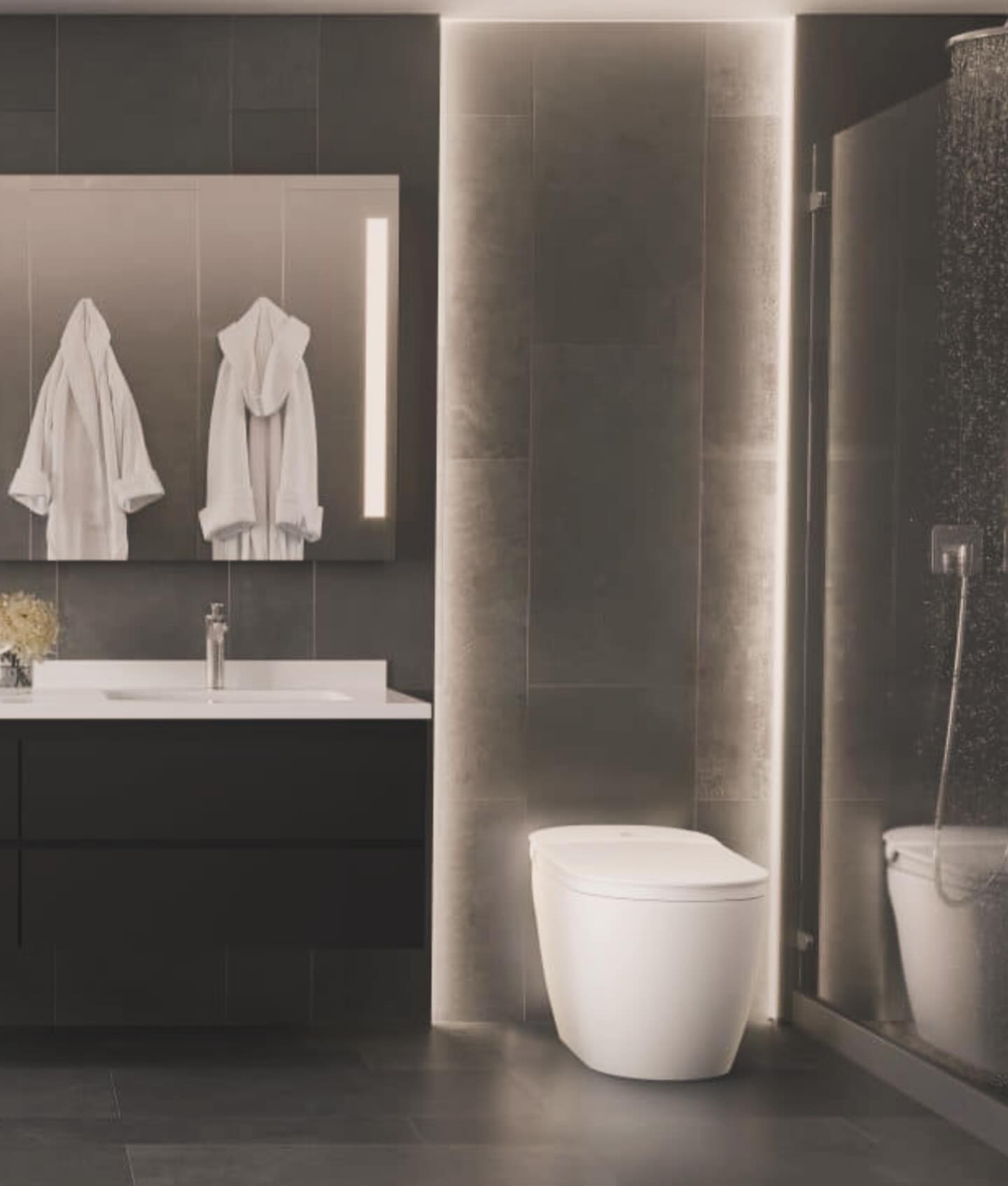 The latest in intelligent toilets are on display at our Oakland showroom. The compact Sli3000 from @studioluxcorp_ integrates modern lines with all of the conveniences of a bidet seat. Heated seat, nightlight, and auto flush among many other features on these. Stop by and take a look!