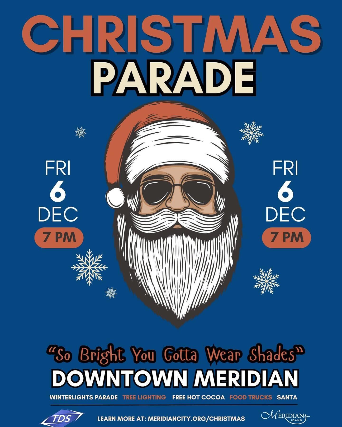 Look for us this Friday at the Meridian Christmas Parade!