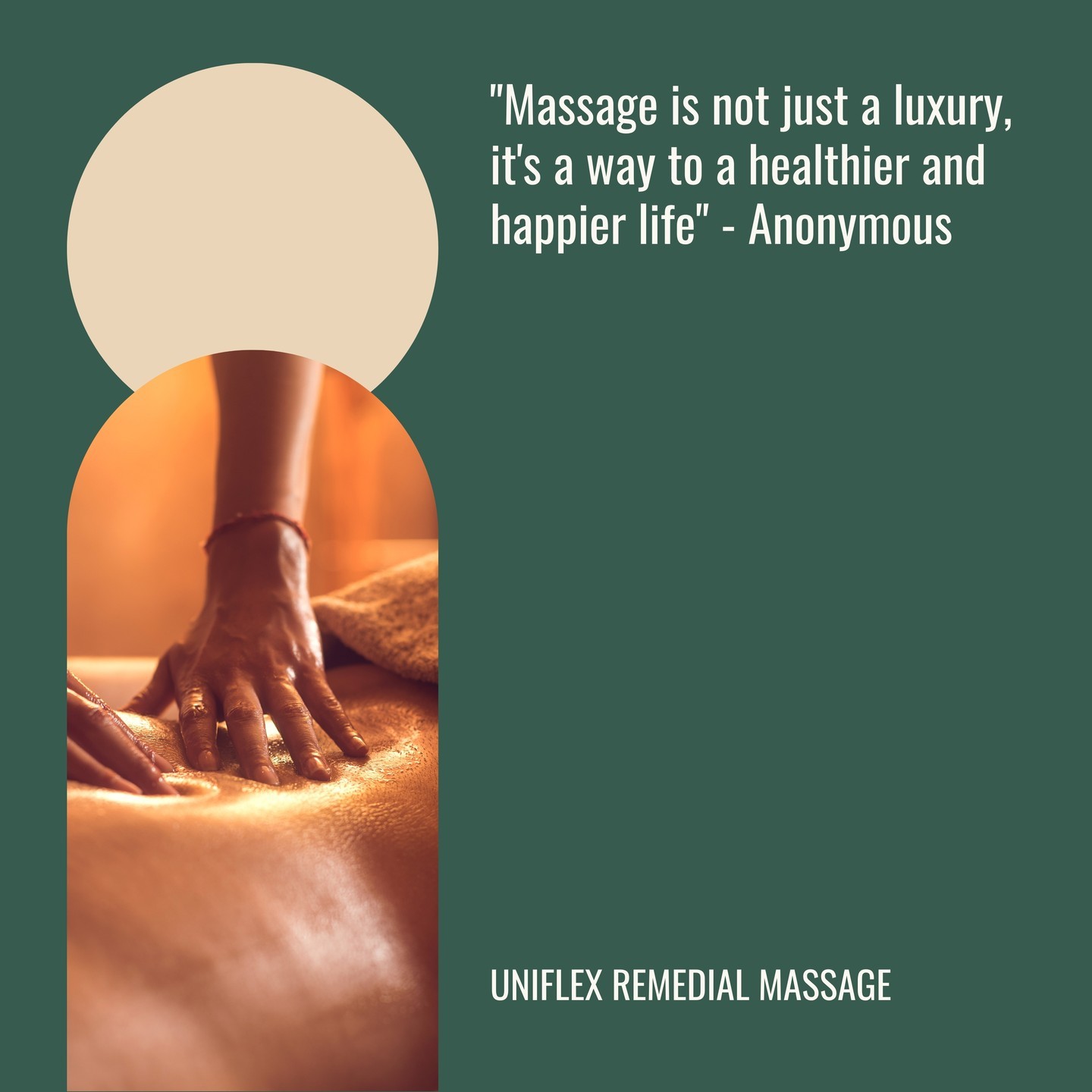 Say goodbye to stress and hello to a healthier life! Experience the incredible benefits of massage today. πββοΈ #relaxation #healthyliving #selflove #uniflexremedialmassage