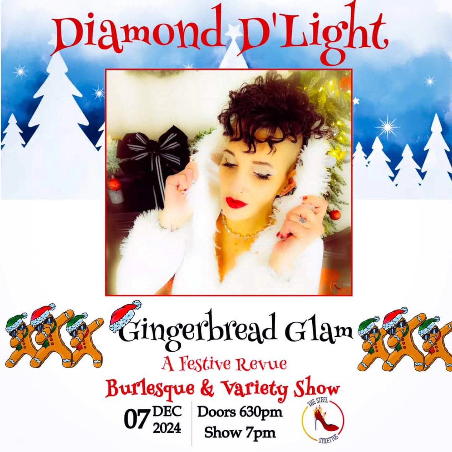 Join The Steel Stilettos at ArtsQuest Visitor Center for unique holiday show with a narrative around each performer
that will be sure to ignite the festive spirit in you and yours ! Show at 7pm
**Free entry into Christkindlmarkt Bethlehem starting at 530pm with a ticket to this show!
Performer: Diamond D'Light
Gingerbread Glam: A Festive Revue
#steelstacks_pa #thesteelstilettos #burlesque #burlesqueshow @steelstacks_pa
