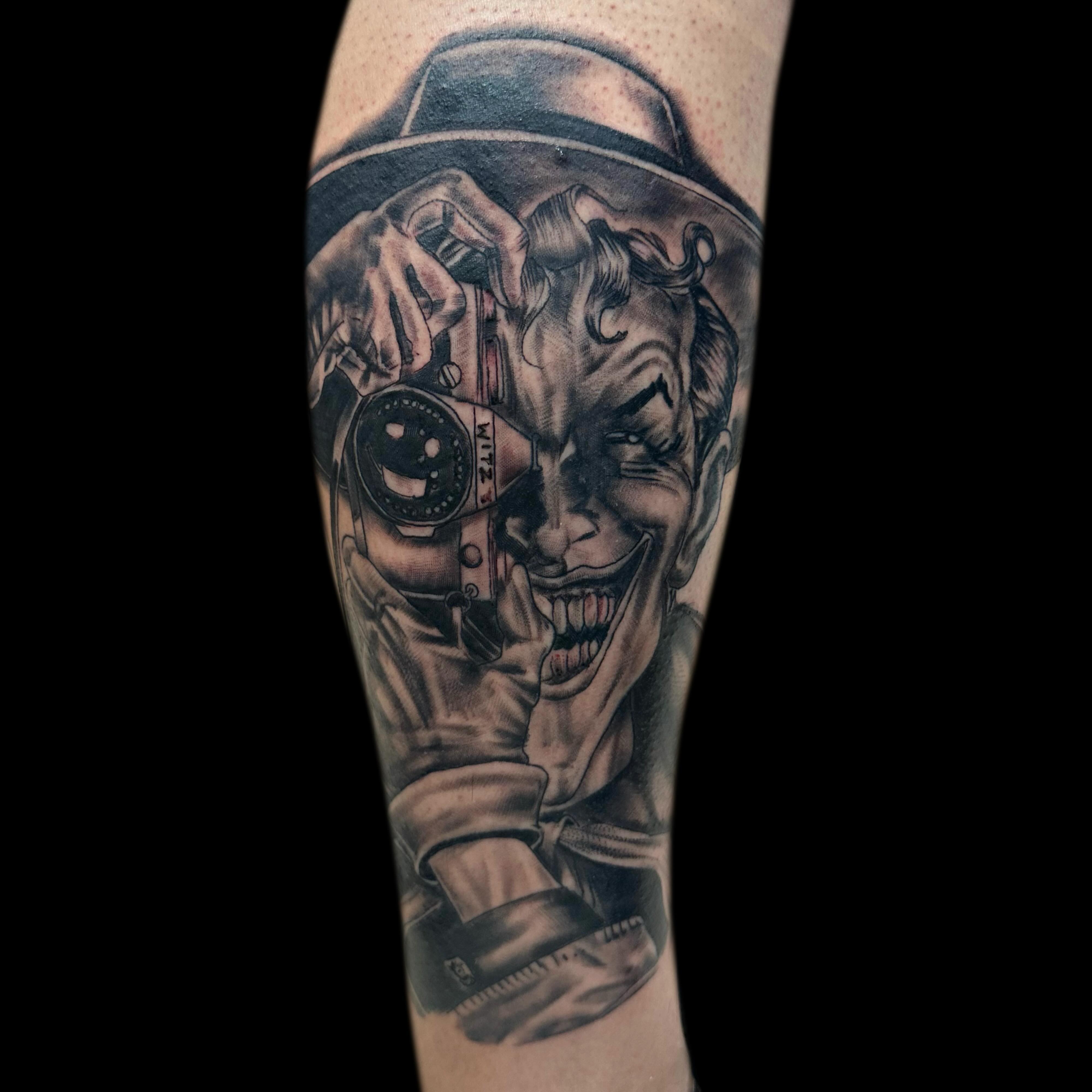 The Killing Joke by @xavier.tattoos done with @ttoobox cartridges