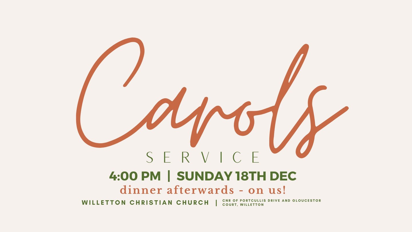 Join us for an afternoon of Carols followed by dinner together - on us!
Sunday the 18th of December and 4:00pm - see you there!