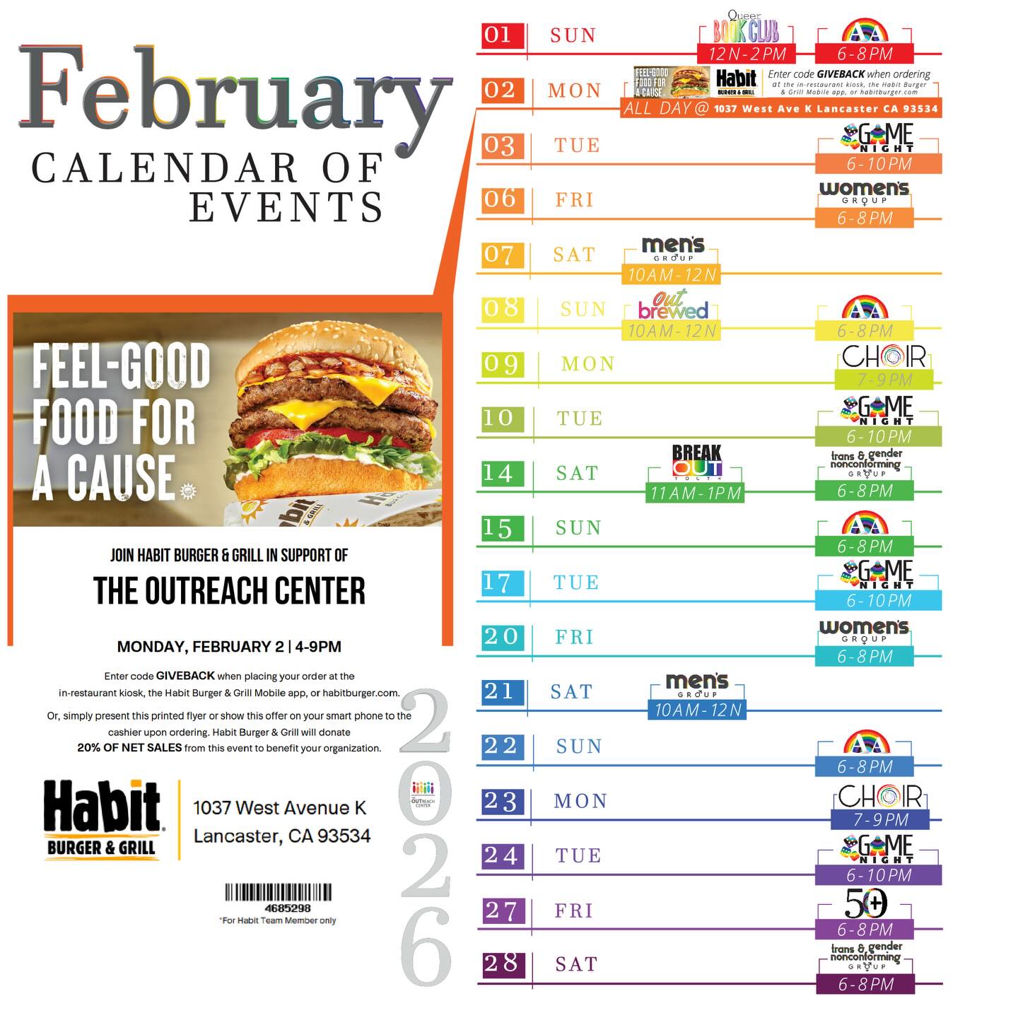 New month, new moments! ✨ Check out what’s happening this February at The Center — we can’t wait to see you! 🏳️🌈🏳️⚧️