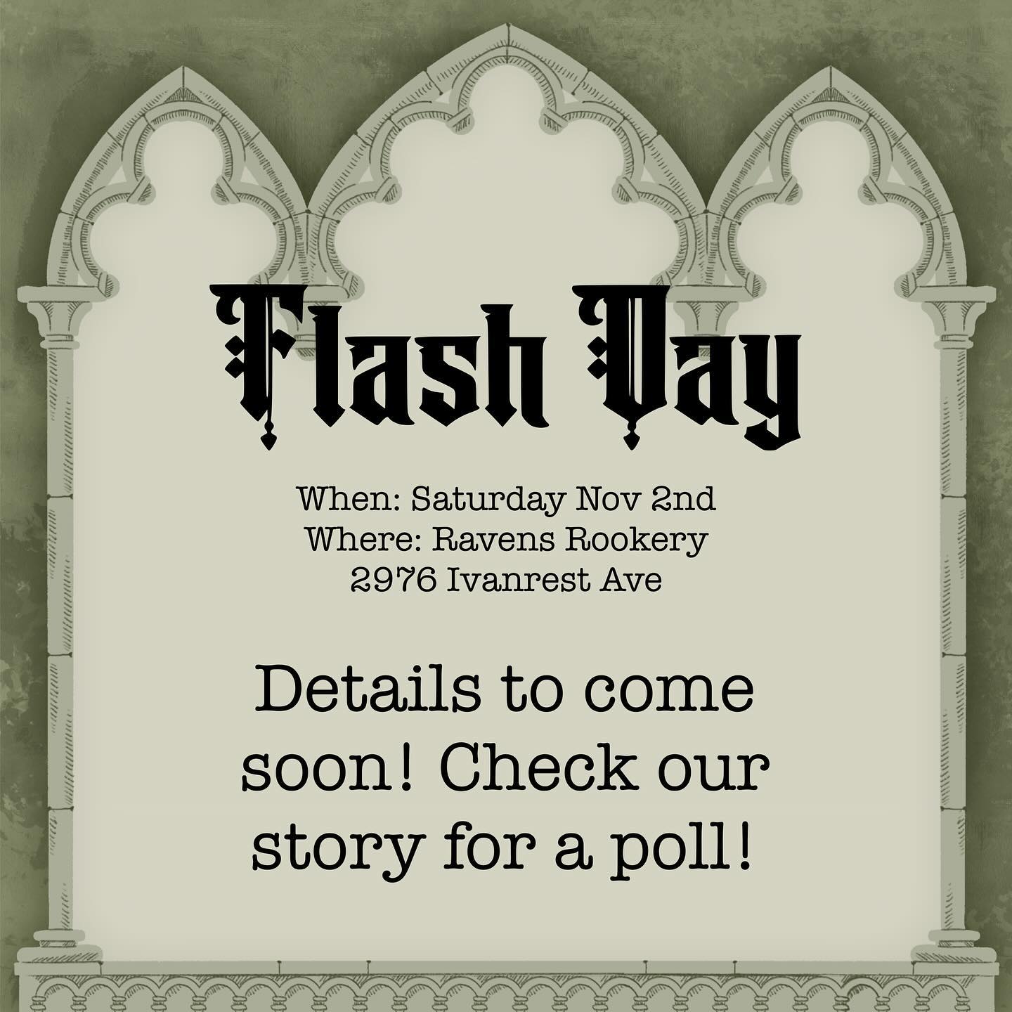 Our birthday bash was such a success that we wanted to do it again and just after Halloween!
More details to come, so keep your eyes peeled, and check our story for our poll!
#flashday #tattooflash #halloween #flashevent