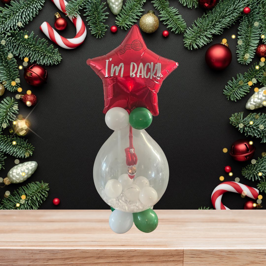 It’s back by popular demand! Balloon stuffed with your favorite holiday friend, Elf on the Shelf! $35 (note: design will vary slightly, the photo was last years design) click the link in my bio to my web page and click the “elf stuffed balloon” tab to fill out the order form!