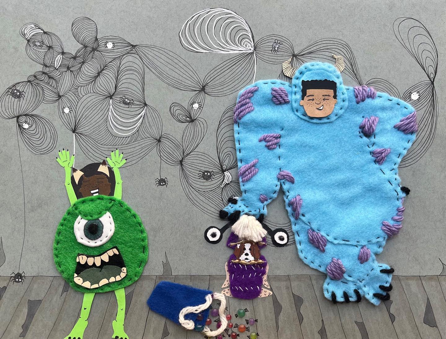 In the spirit of this spooky day (and the @scbwi October DrawThis challenge), Andie, their brother, Cris, and of course their dog Button want to share their fit. They chose some of their favorite characters from a beloved movie classic! Can you guess what movie? 😉
Share your favorite group costumes in the comments below.
Happy Halloween, y’all.
•
•
•
•
•
•
•
•
•
•
•
•
•
•
•
•
•
•
•
•
•
•
•
#SCBWIDrawThis #monstersinc #TPoC #nevertooyoung #consent #love #safety #respect #reflection #empower #empowerment #power #powerful #published #illustration #illustrator #writer #boundaries #cutpaperart #story #yourstory #yourtruth #blackexcelence #blackandproud #affirm #halloween #halloweencostume #spooky #monsters