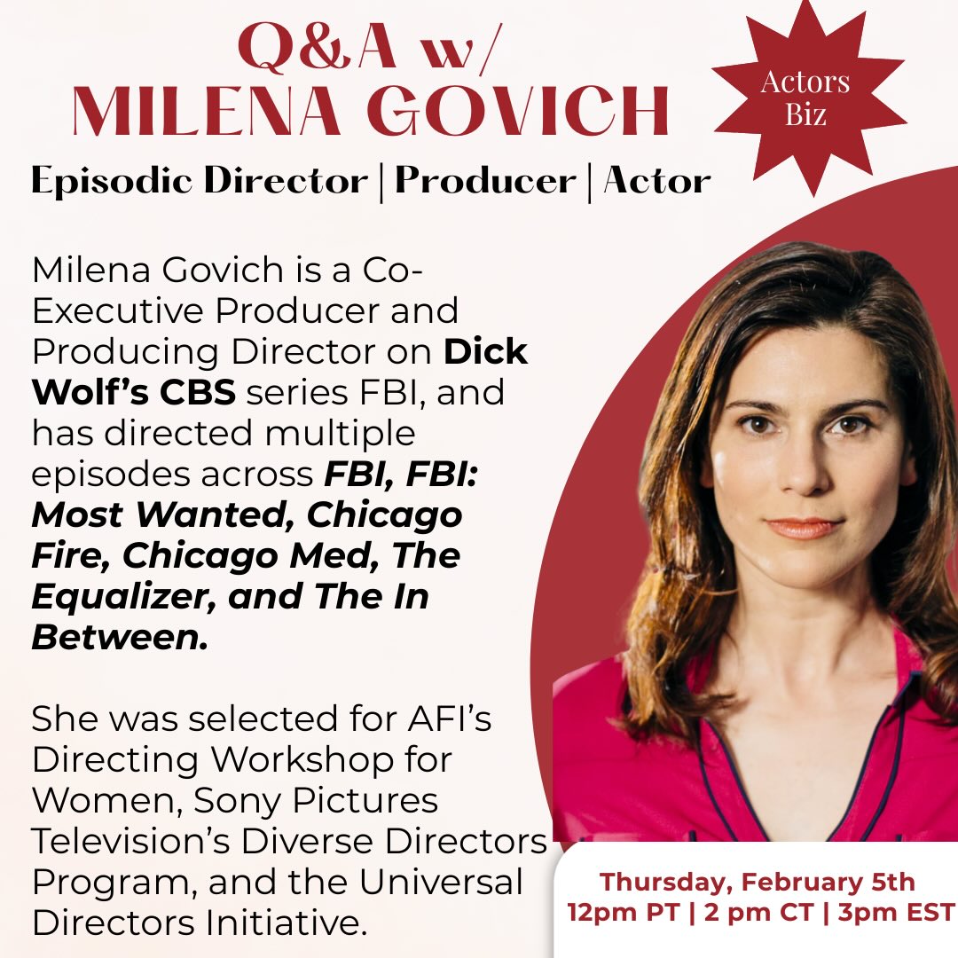 Co- executive producer on a Dick Wolf series AND an actor? Say whaaaat🤯🔥
A few of my coaching and MYM clients have gotten to work with her on episodics, so I’m especially excited and have so many questions. Cannot wait for this one😍🤩
Bringing the best of the best inside Actors Biz.
Join us👉link in bio
#actorsbiz #actingcareer #actorsofinstagram #producer #dickwolf