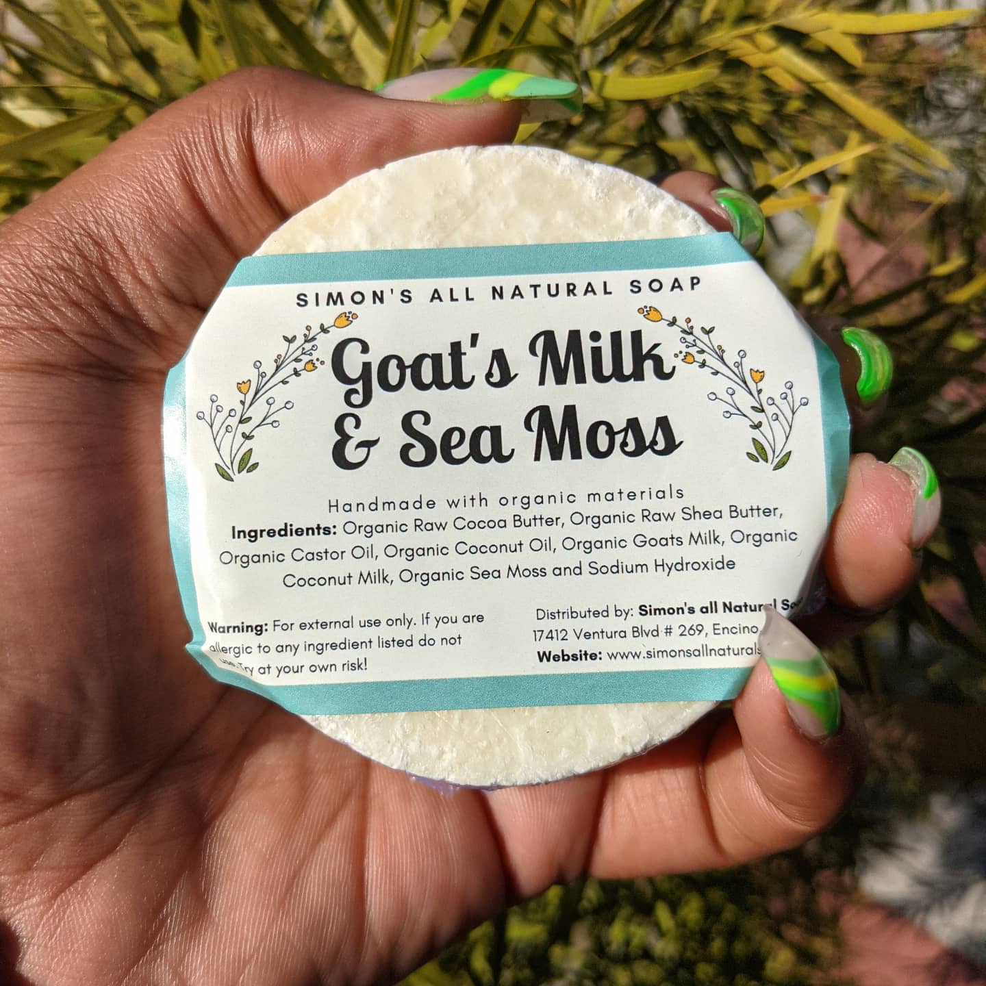 Our newest soap
Goat's Milk & Sea Moss
-Sea Moss is nature's collagen with amazing properties that hydrate and smooth your skin.
-Goat's Milk it is great for added moisturization for any skin type
Great for all skin types
In store now. Online this weekend.
Only at Simon's All Natural Soap!
#simonsnaturalsoap #handmadesoap #sfvalley #scvsmallbusiness #scv #blackownedbusiness #goatsmilksoap