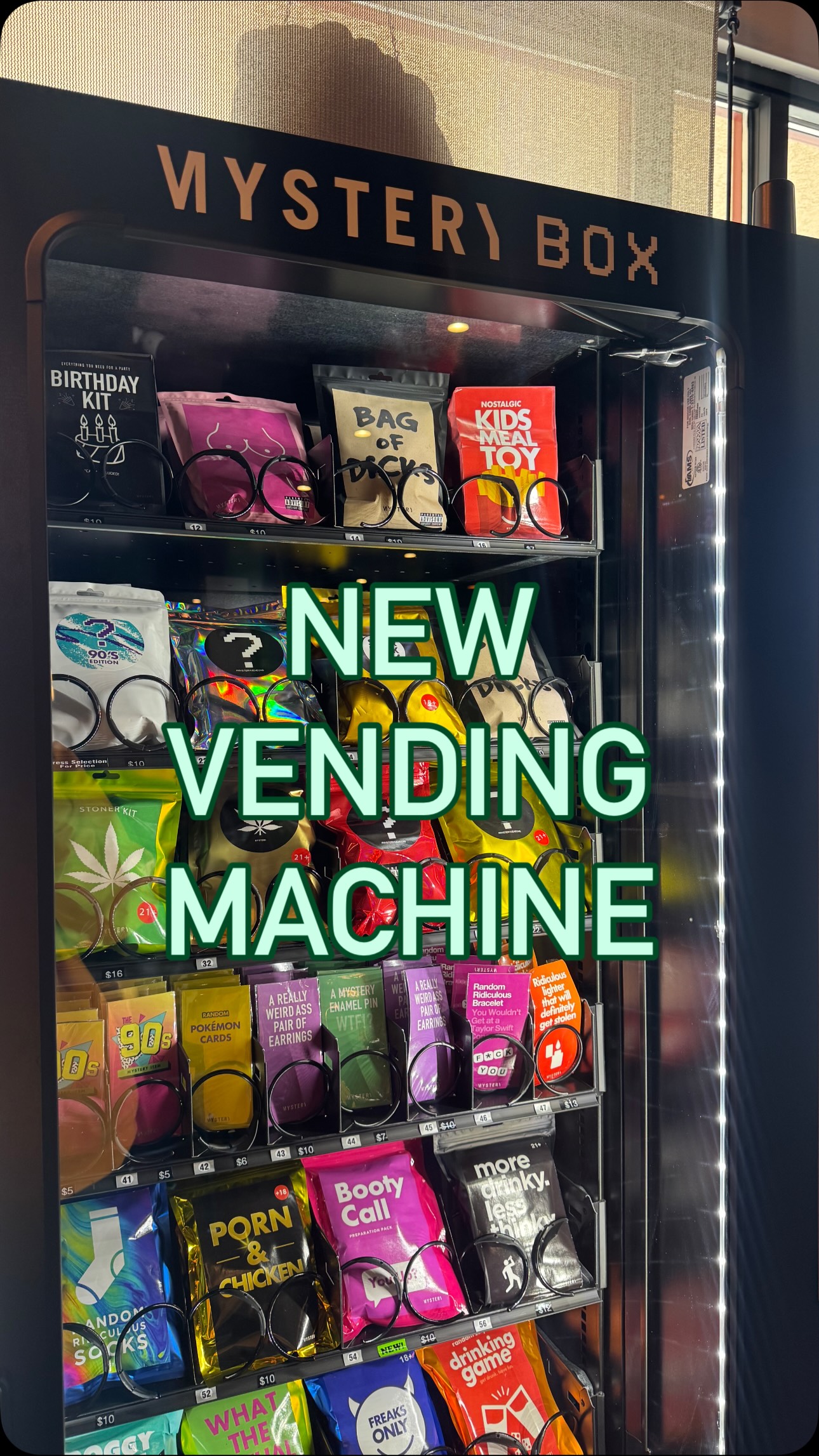 Fun new 18+ vending machine👀😂 Come try it out and get a mystery surprise!!! #scratchgolfandlounge