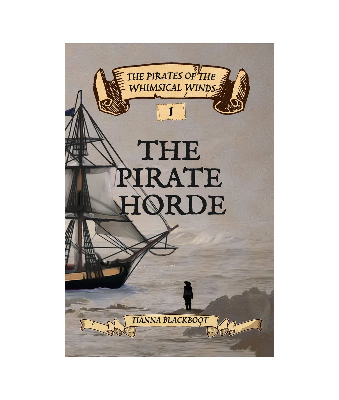 Tadaa! Behold, The Pirate Horde! Cover art by me, because I can do anything, or at least this thing!
Let me know what you think! NGL, I'm pretty excited about this. Already playing around with ideas for the next two books.
#PotWW #WhimsicalWinds #TiannaBlackboot #CoverReveal #DebutNovel