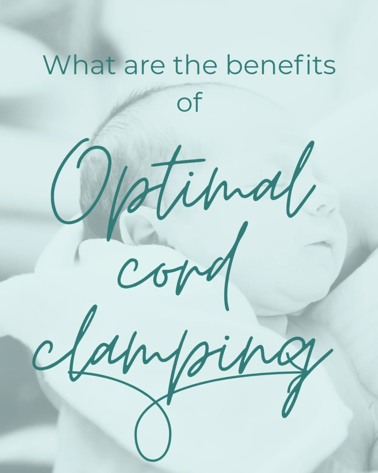 It's so important to ask for optimal cord clamping you are happy with, so asking to wait until the cord has stopped pulsating may be better. So it's not on a timer, every baby and umbilical cord is different! #optimalcordclamping #birthdoula #pregnantbelly #birthchoices #birthinginpower